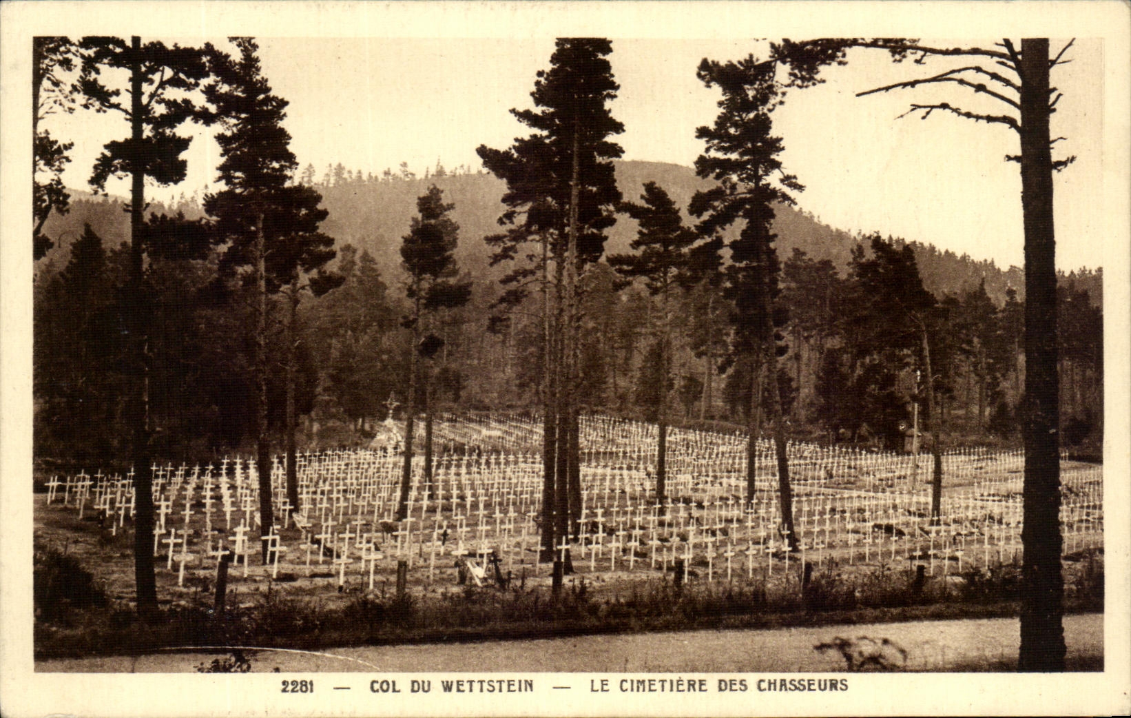 Col du Wettstein — Le cimetière des chasseurs — Édition du Restaurant du Lac Noir (Bas-Rhin) n°2281