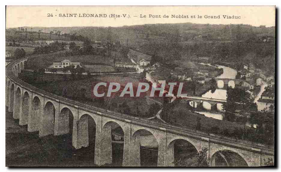 CPA Saint Leonard Le Pont De Noblat Et Le Grand Viaduc
