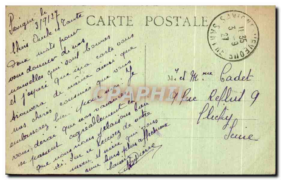 CPA Savigne L'Eveque Chateau du Mesnil — Rückseite