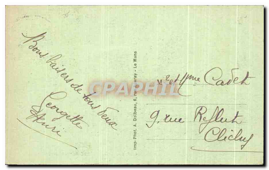 CPA Savigne L'Eveque Un Petit coin sur le Chateau du Mesnil — Rückseite