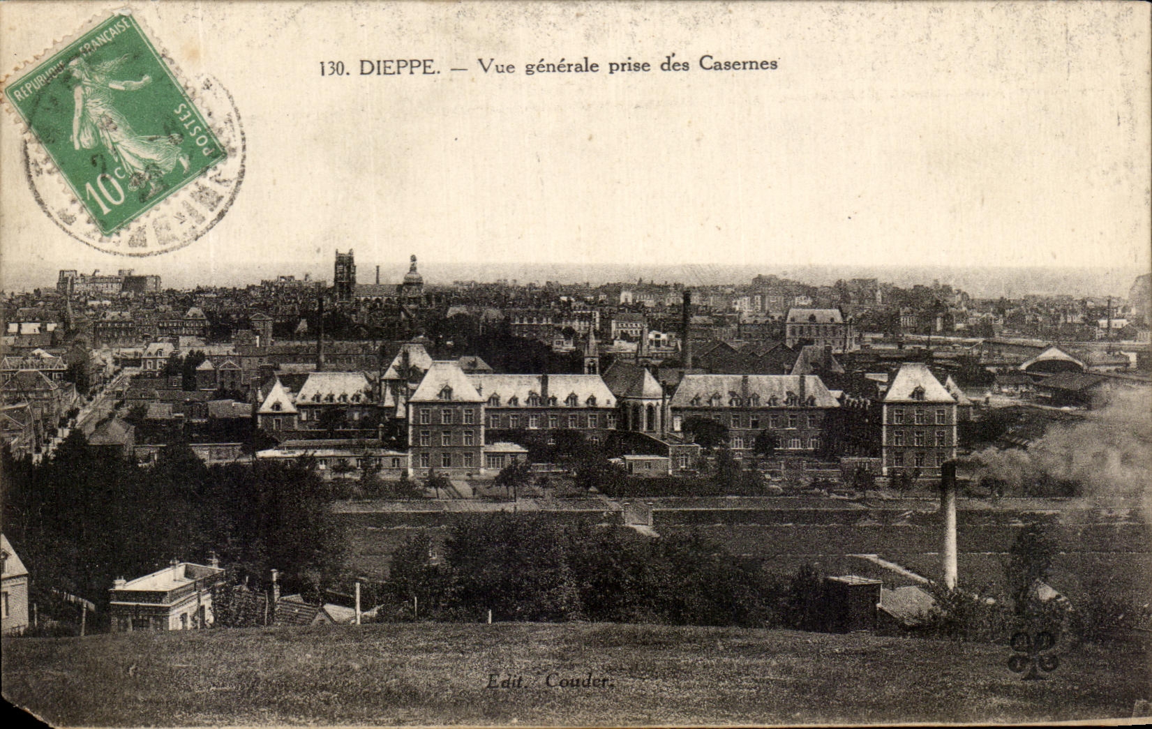 CPA Dieppe Vue Generale Prise des Casemes