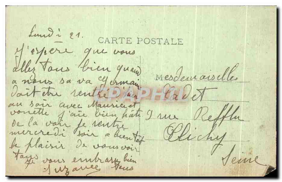 CPA Dieppe Vue Generale Prise des Casemes — Rückseite