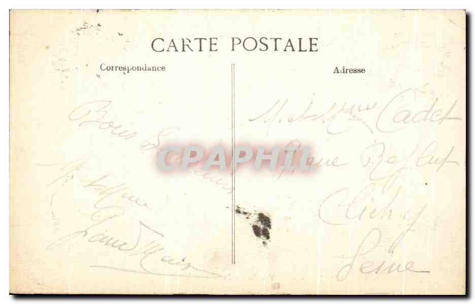 CPA Chateau de la Malmaison le Vestibule  — Rückseite
