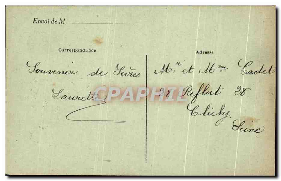 CPA Sevres La Manufacture Vase Representant le retour de Bonapartie d'Italie Napoleon 1er — Rückseite