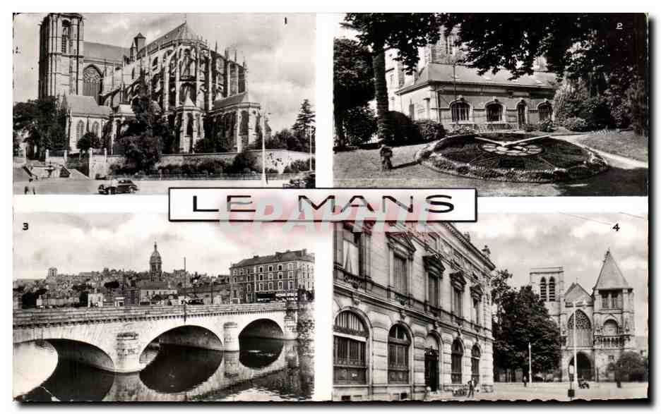 Le Mans — Cathédrale, Horloge Florale, Pont Gambetta, Église de la Couture — Éditions du Globe