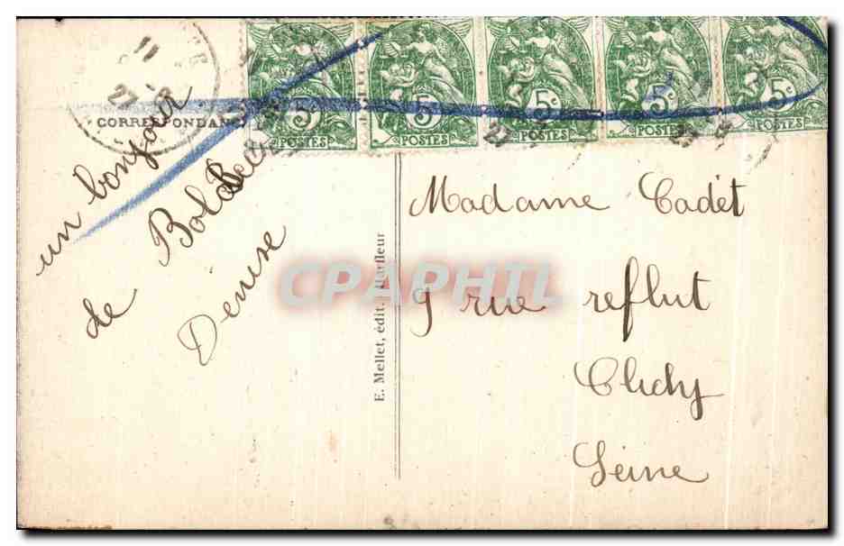 CPA Bolbec Un coin de l'Hotel de VIlle Le Jardin Public — Rückseite