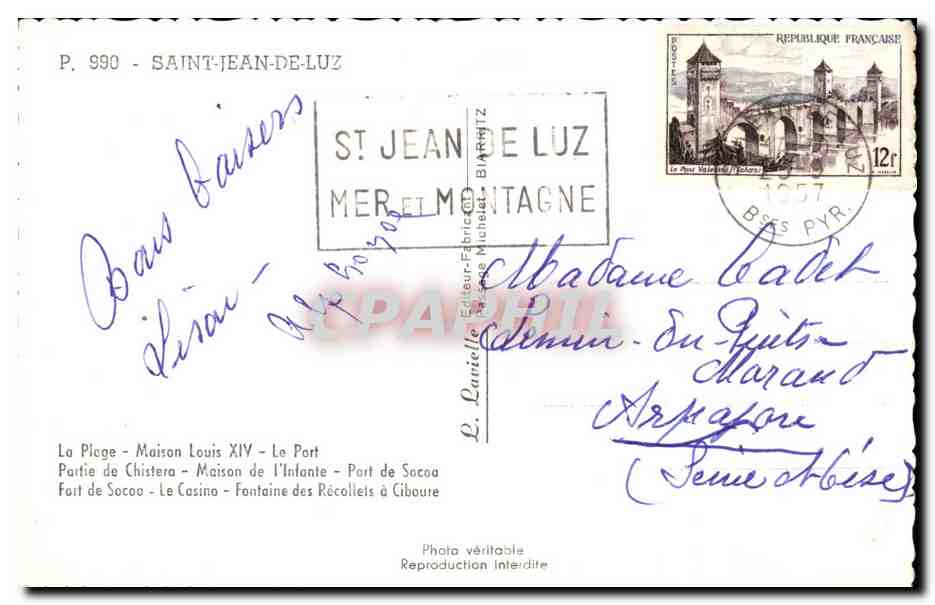 St-Jean-de-Luz — vue panoramique — L. Lantelle, P. 990 — Reverso