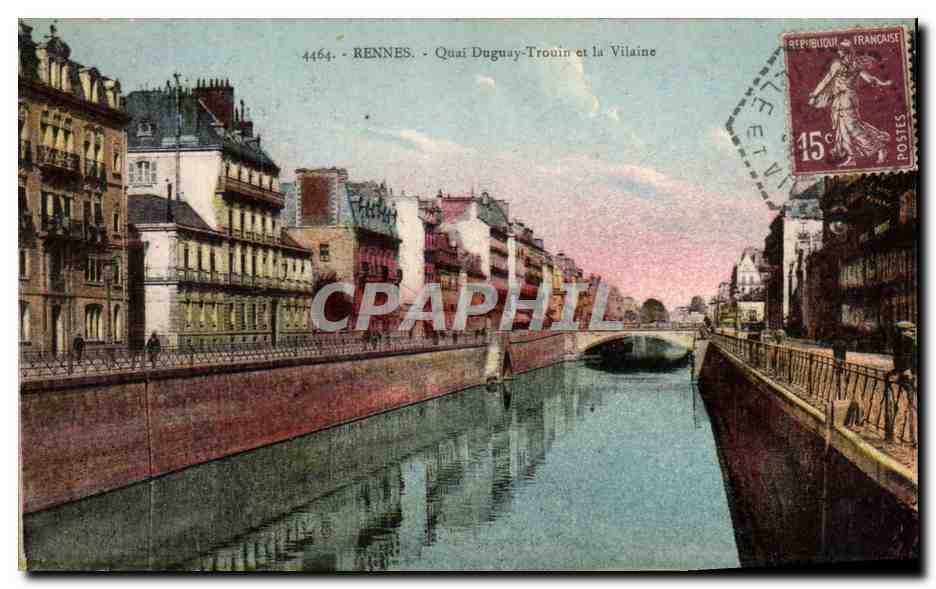 Rennes - Quai Duguy-Trouin et la Vilaine — éditeur Laurent, n° 4464