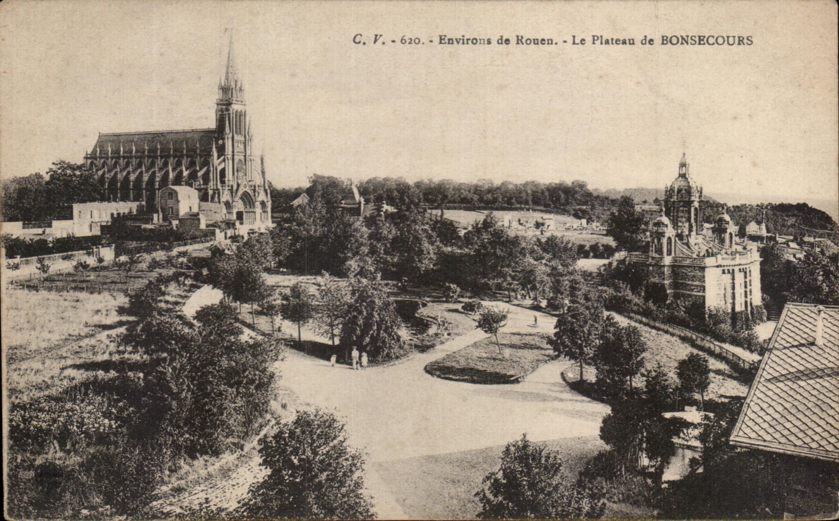 CPA Environs de Rouen Le Plateau de Bonsecours 