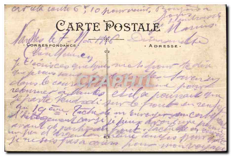 CPA Nantes Le Port Vue de l'arriere d'un Cargo — Verso