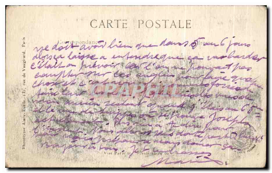 Le ravine et la ferme de BEAUSÉJOUR (Marne) — La Guerre 1914-16 — L.C.H. Paris, n°502 — Reverso