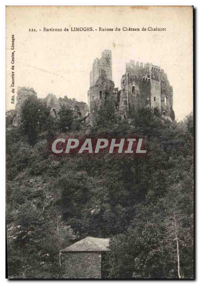 CPA Limoges Ruines du Chateau de Chalucet