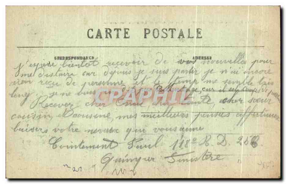 CPA Riviere de Quimper Vue Generale de Locmaria Poulguinan Bateaux — Rückseite