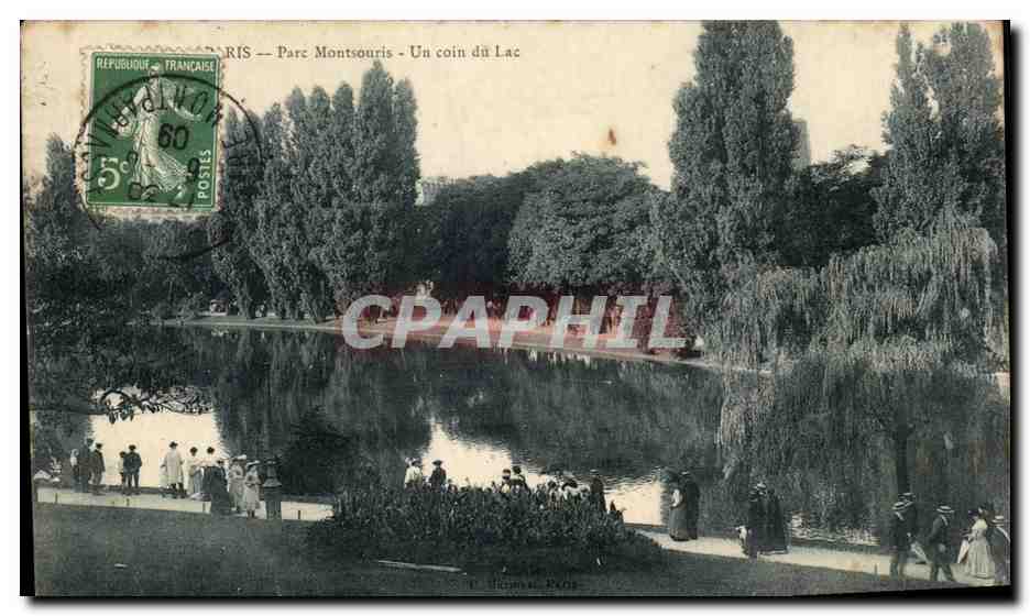 CPA Paris Parc Montsouris Un coin du Lac