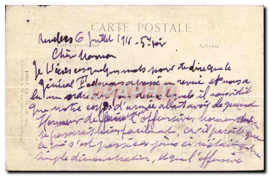 CPA Suippes Maison detruite autour de I'Eglise Militaria — Rückseite