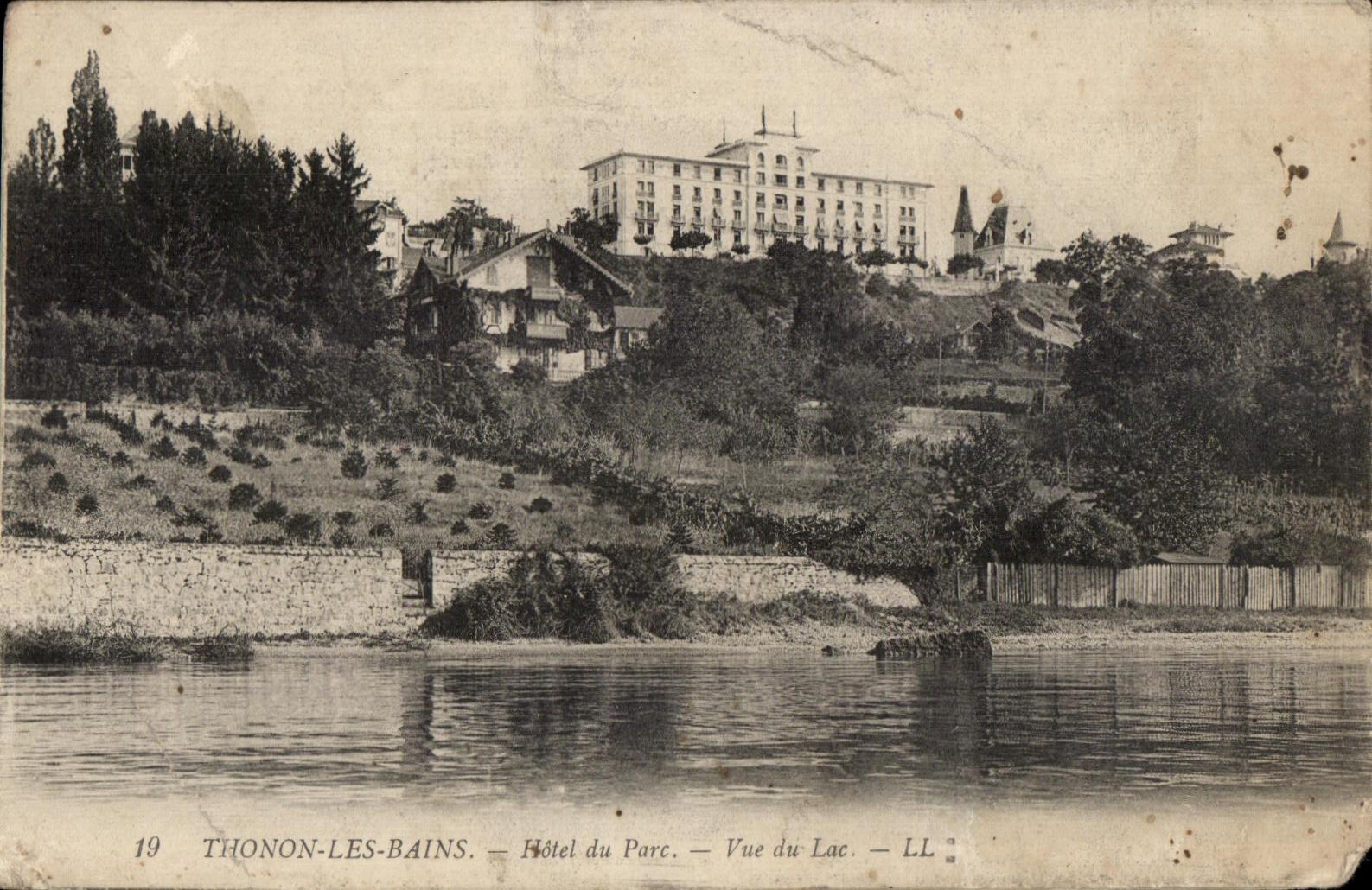 CPA Thonon Les Bains Hotel du Parc Vue du Lac
