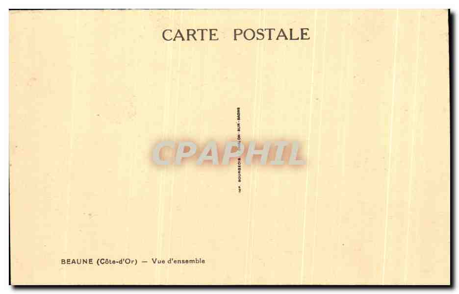 Beaune (Côte-d'Or) — Vue d'ensemble — Éditeur : Sources (Chalon-sur-Saône) — Rückseite