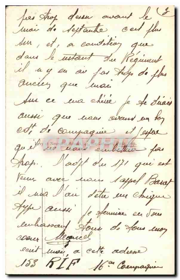 Langres - Südostmauern — Aufnahme vom Place Saint-Ferjeux — Verlag S.E. Nr. 60 — Rückseite