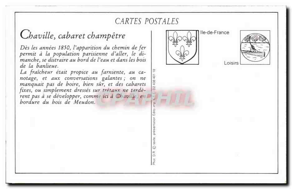 REPRO Chaville Au bord de L'Etang de L'Ursine Cabaret Champetre — Rückseite