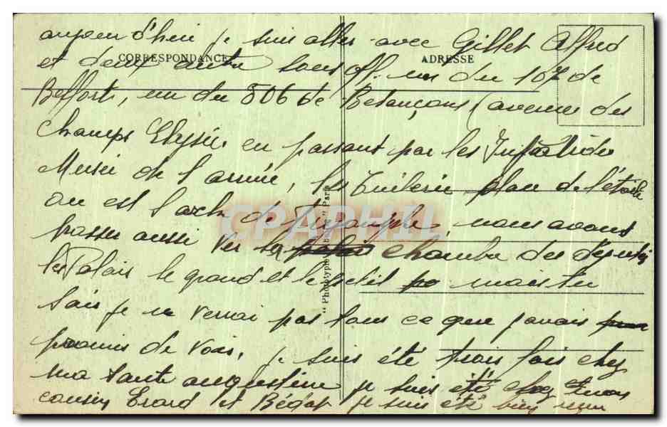CPA Paris Gare Saint Lazare et Rue d'Amsterdam  — Rückseite