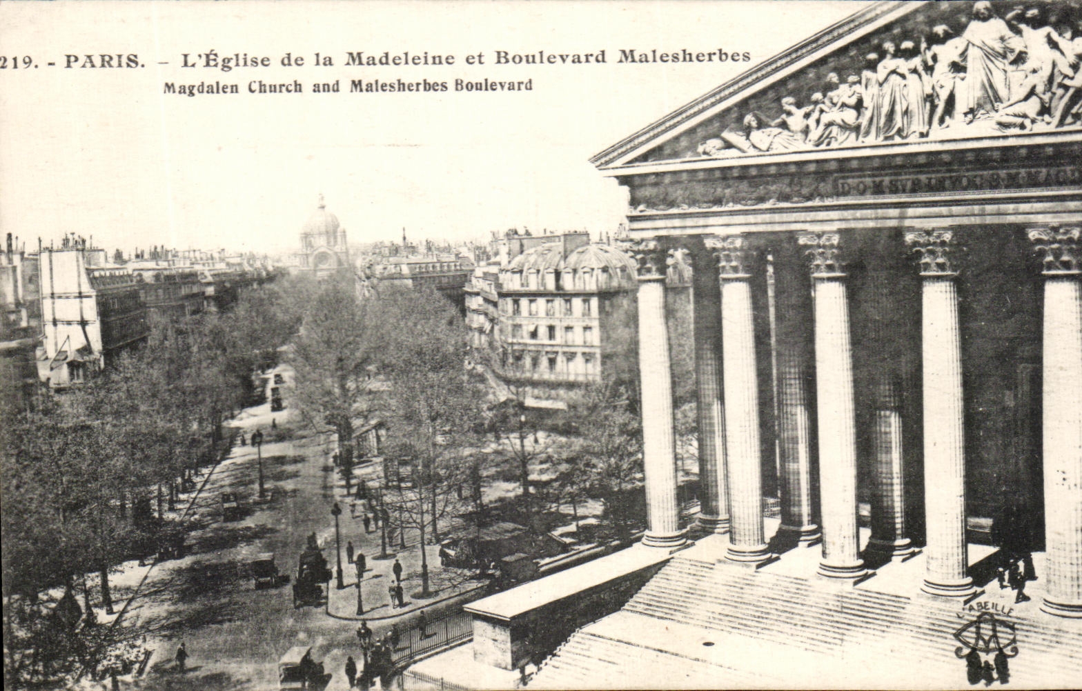 CPA Paris de la Madeleine et Boulevard Malesherbes