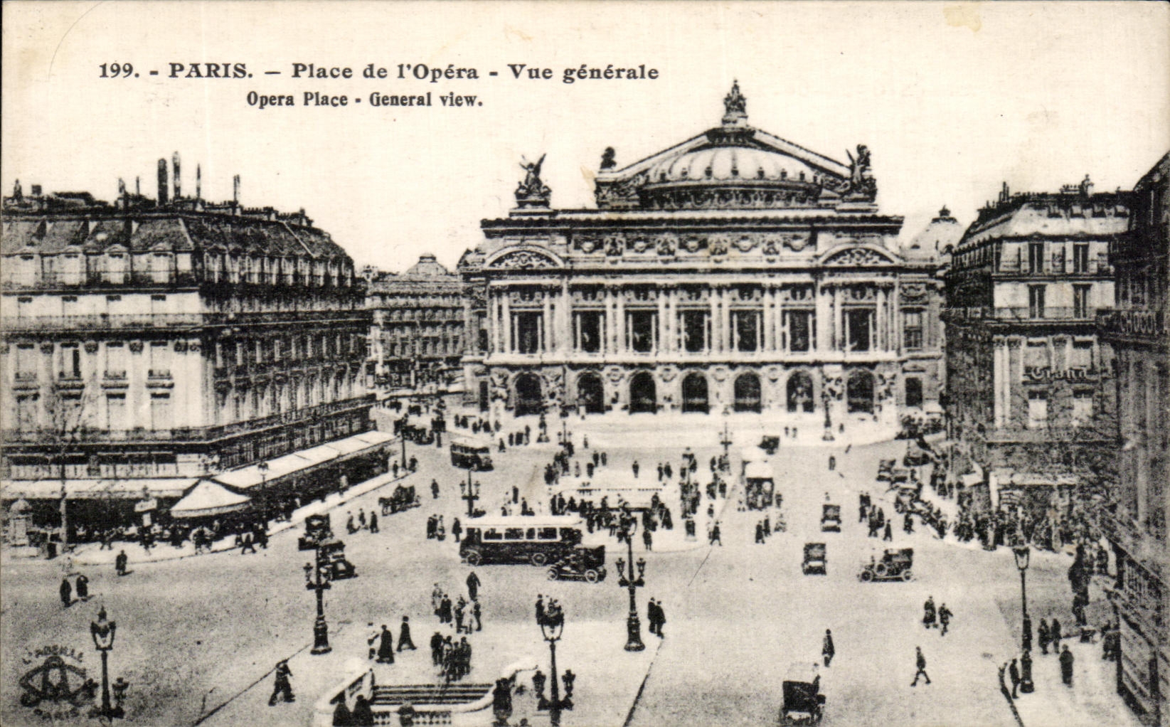 CPA Paris Place de L'Opera Vue Generale 
