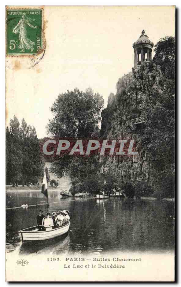 CPA Paris Buttes Chaumont Le Lac Et Le Belvedere