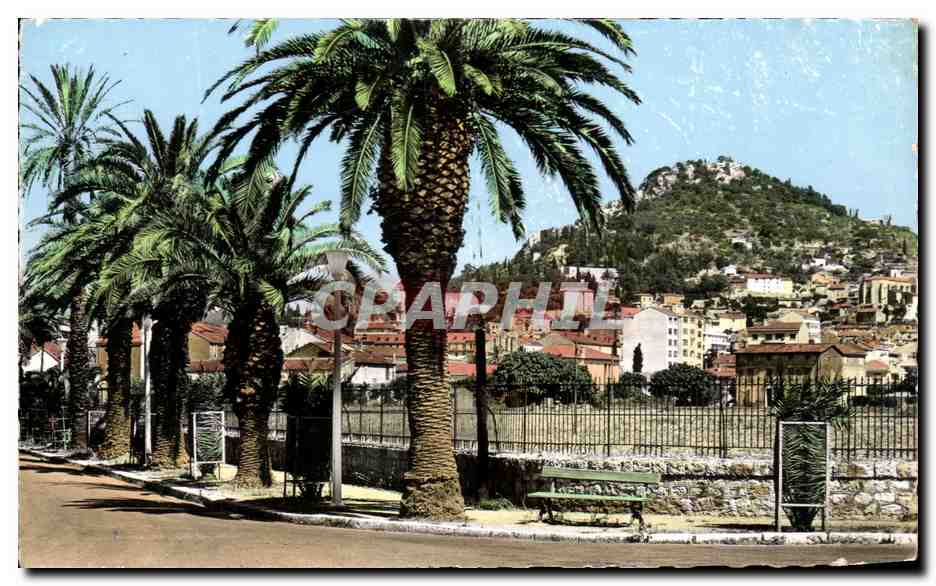 CPSM Hyeres Les Palmiers Vue Generale Au Fond La Colline Du Casteou