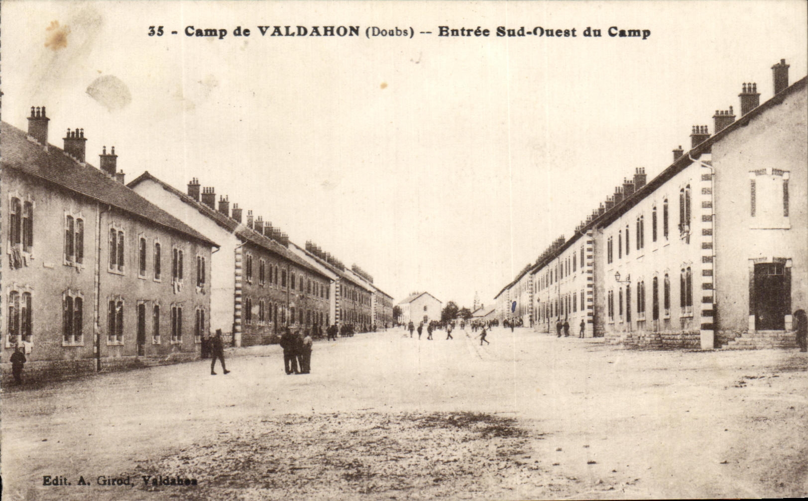 CPA Camp De Valdahon Entree Sud Ouest Du Camp Militaria 