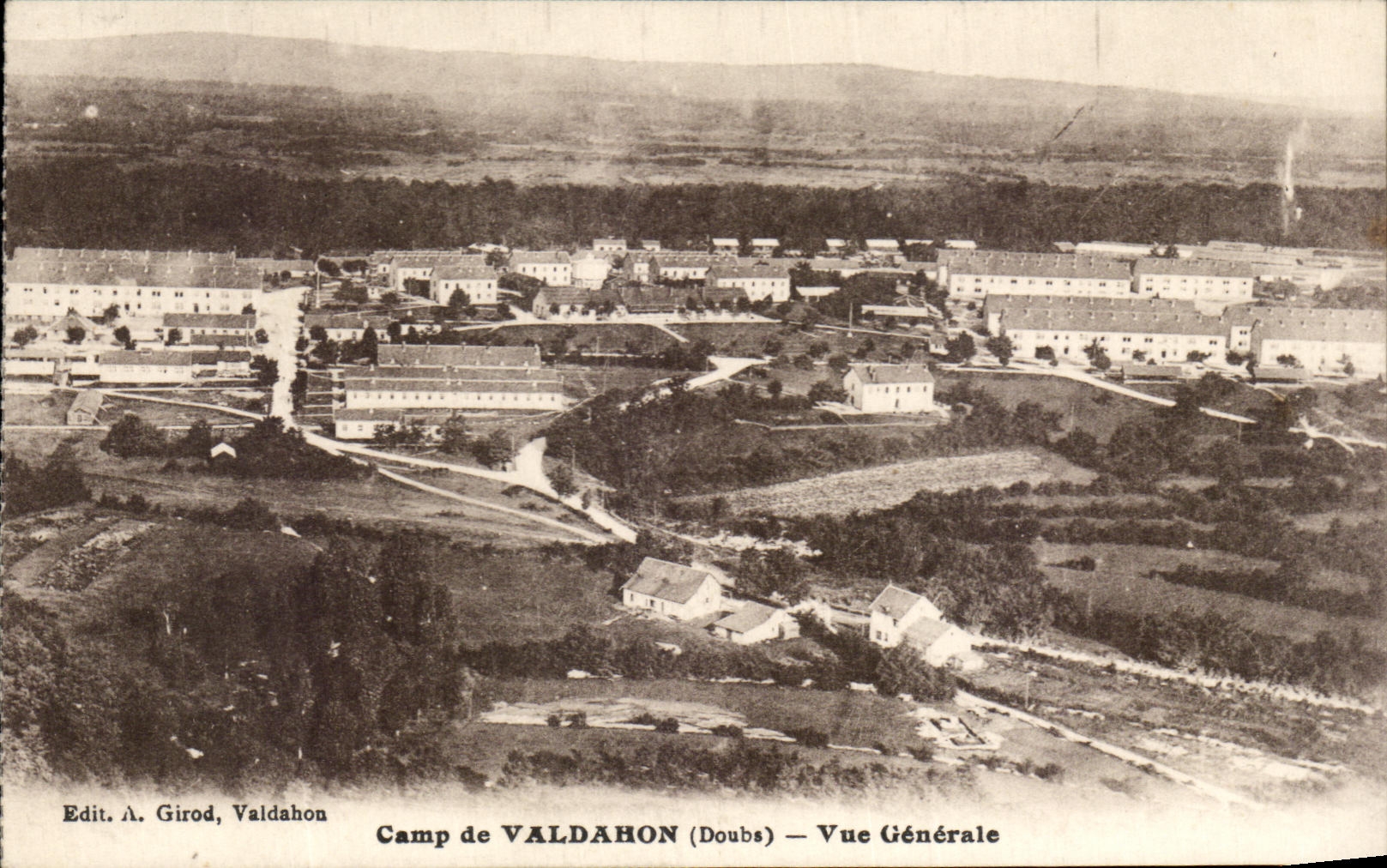 CPA Camp De Valdahon Vue Generale Militaria