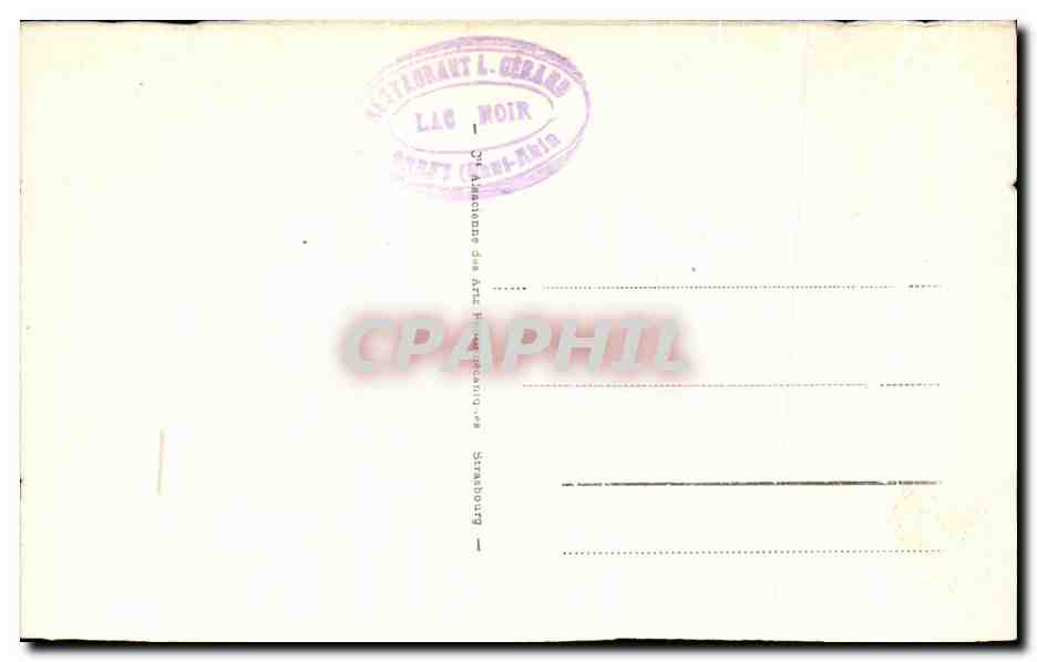 CPA Hautes Vosges Au Lac Noir — Rückseite
