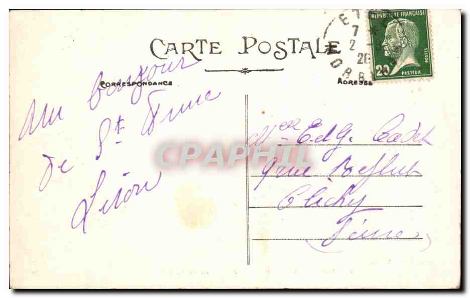 CPA Saint Anne D'Auray L'ancien cloitre  — Verso