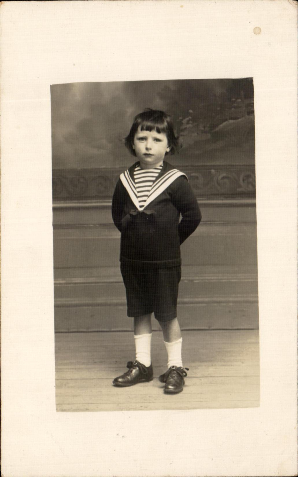 CARTE PHOTO Enfant Pontivy Marin 