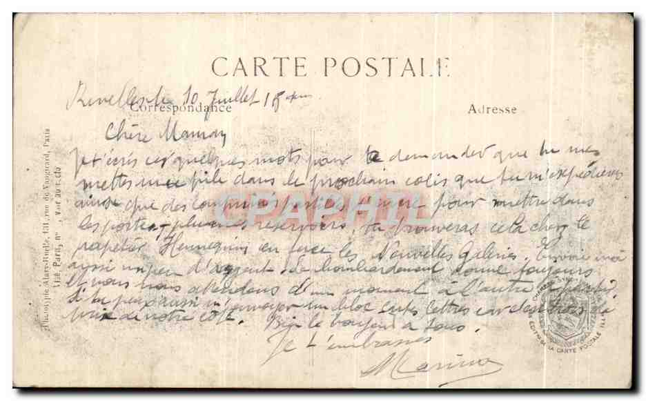 SOUAIN (Marne) — General View of the Village Ruins — L.C.H. Paris, n° 481 — Back