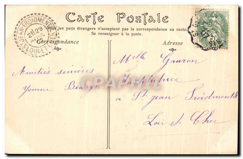 CPA Saint Germain En Laye Les terrasses du chateau  — Verso