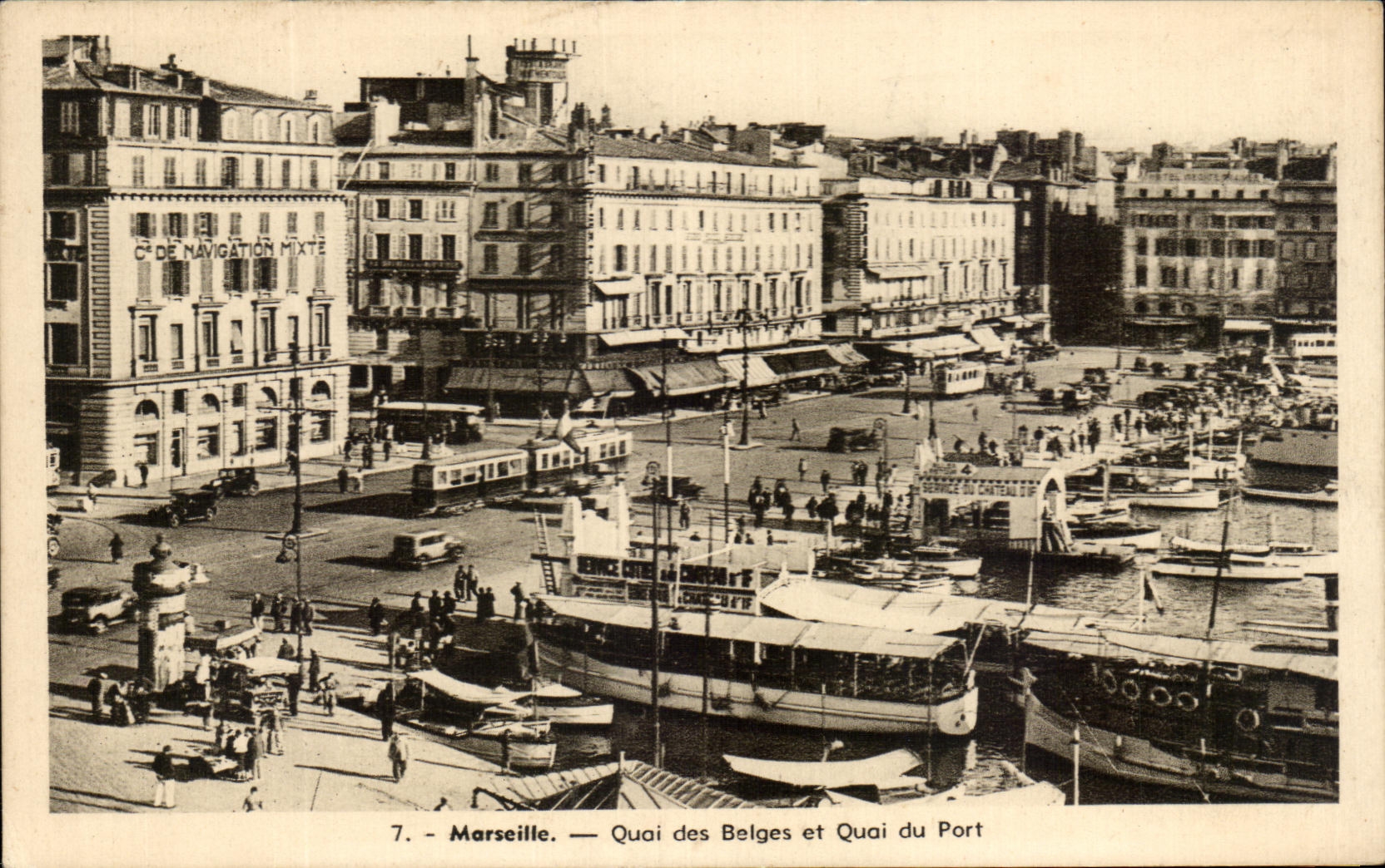 CPA Marseille Quai des Belges et quai du Port Bateaux