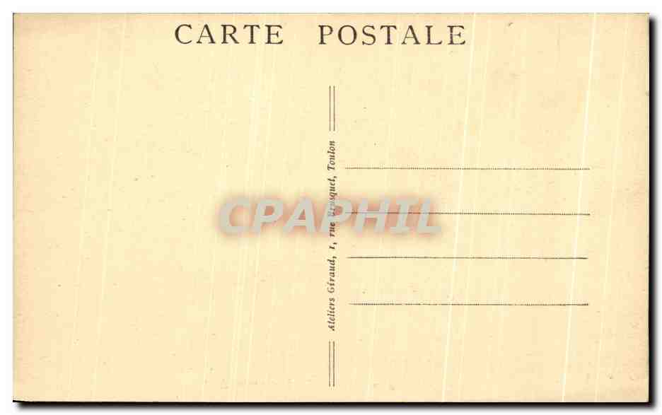 CPA Toulon Le Port Marchand Bateaux — Rückseite
