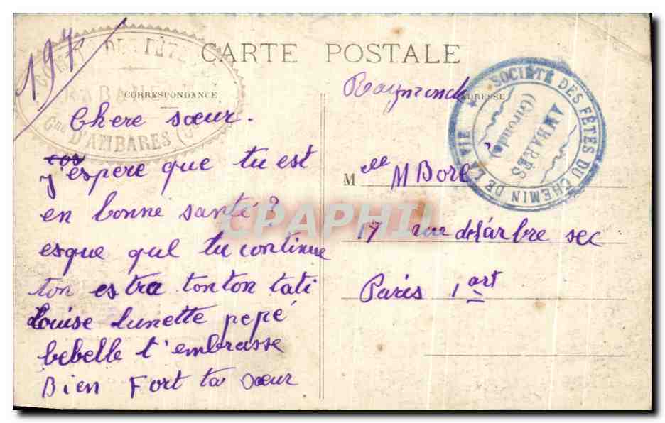 BAYONNE - La Barre — Sortie de Bateau et Tempête — Phototypie Marcel Delbey, Bordeaux, n°170 — Back