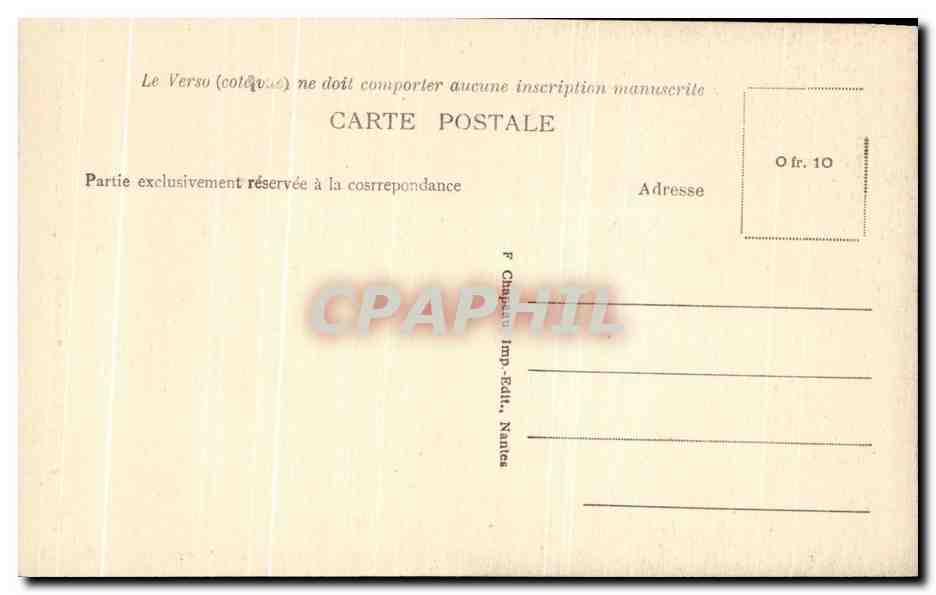 CPA Oudon Mehnir De Pierre Blanche A l'Ouest — Rückseite