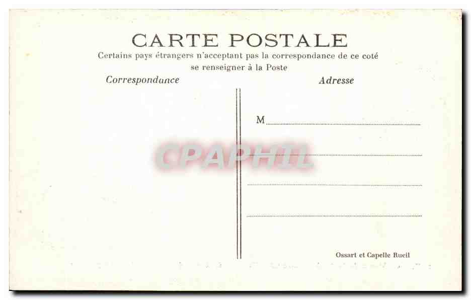 CPA Chateau De La Malmaison Le Cabinet De Travail De l'Empereur — Rückseite