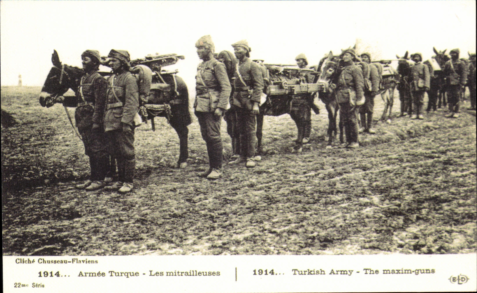 CPA Armee Turque Les Mitrailleuses Turkish Army The maxim guns Anes
