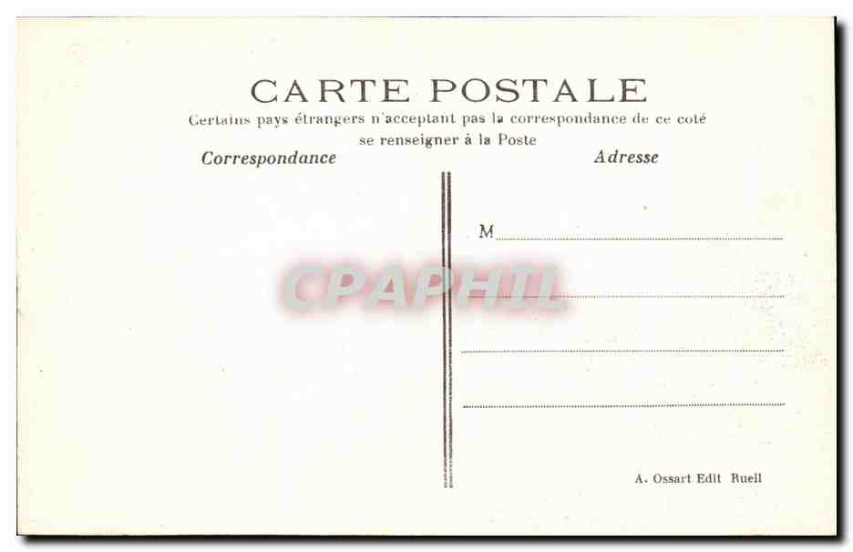 CPA Le Chateau de la Malmaison et la Chapelle — Rückseite