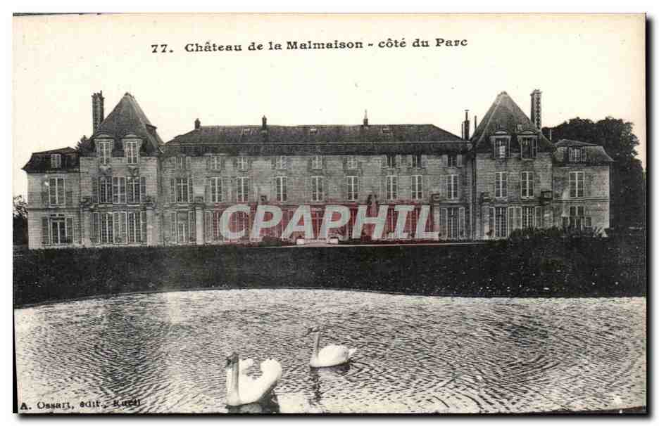 CPA Rueil Chateau de la Malmaison Cote du Parc cygnes