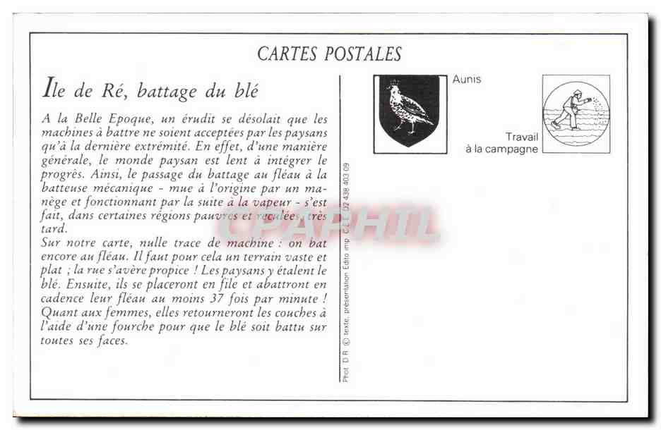 REPRO Ile De Re Le Battage du ble — Rückseite