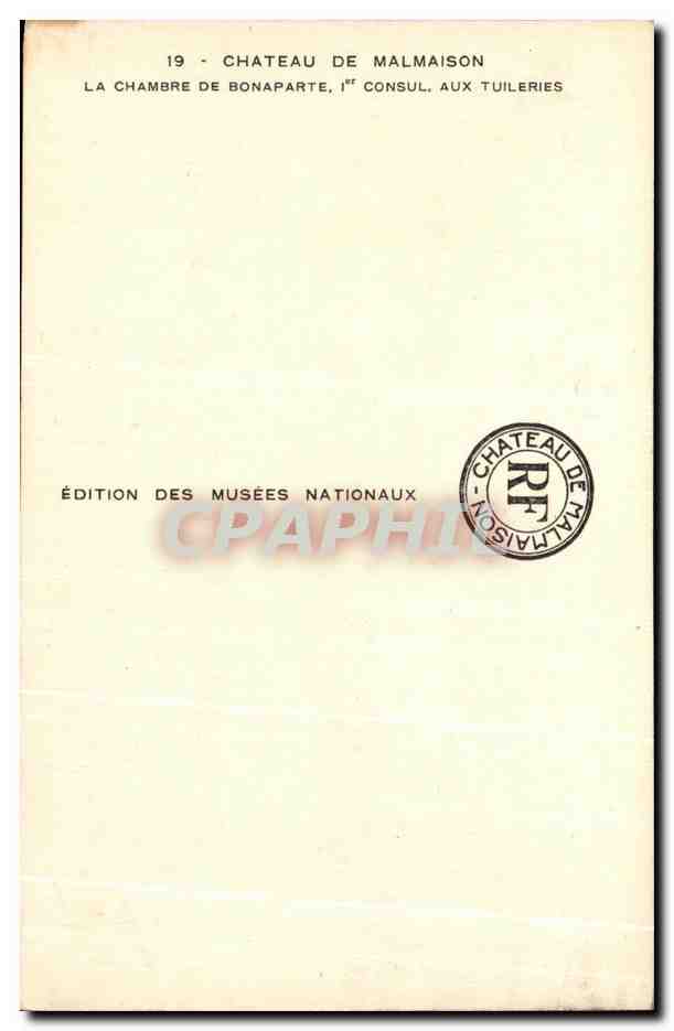 Napoleons Zimmer, Erster Konsul — Schloss Malmaison, bei den Tuileries — Édition des Musées Nationaux — Rückseite