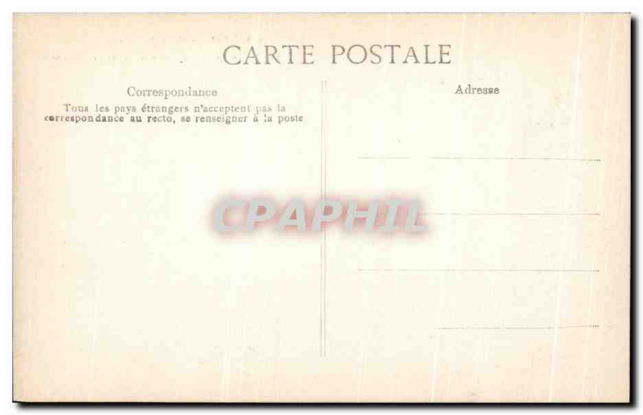 CPA Chateau de la Malmaison Lit de Camp de Napoleon 1er — Rückseite