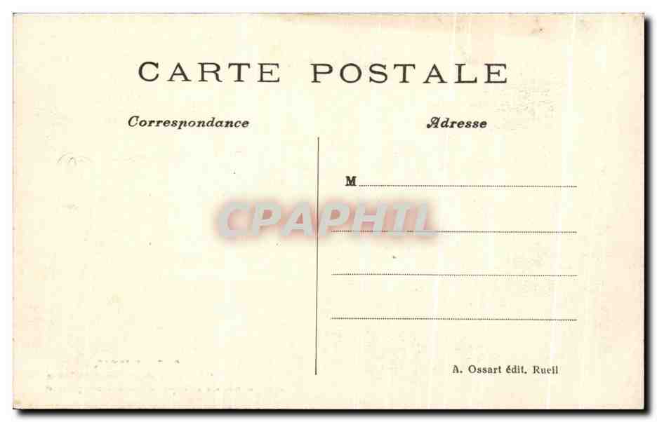 CPA Rueil Chateau de la Malmaison Le Salon de I'Imperatrice Josephine — Rückseite