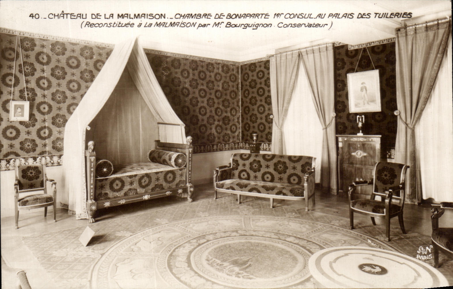 CPA Chateau De La Malmaison chambre De Bonaparte Napoleon 1er