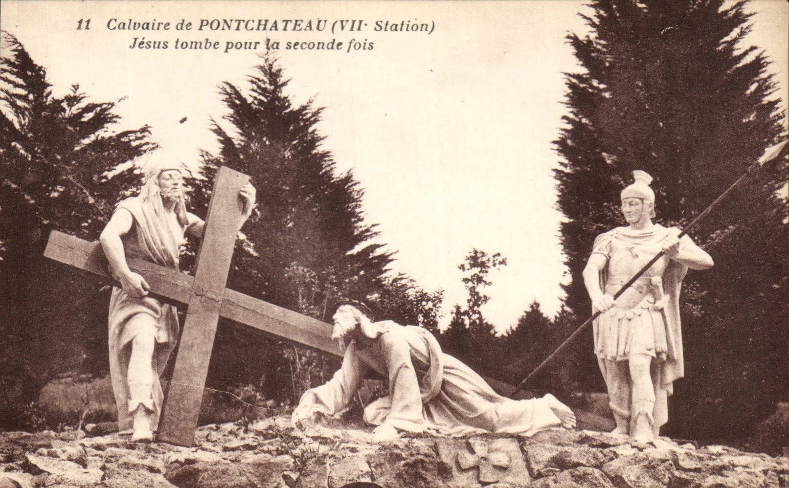 CPA Calvaire De Pontchateau Jesus Tombe La Seconde Fois