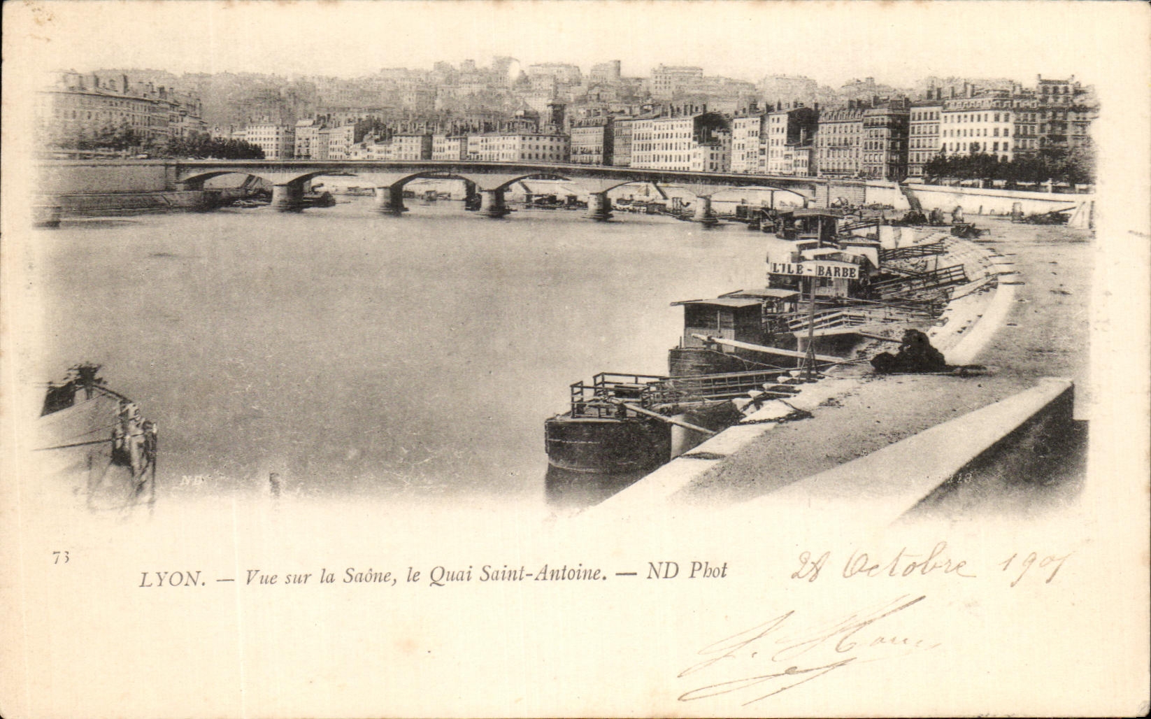 LYON — Vue sur la Saône, le Quai Saint-Antoine — ND Phot